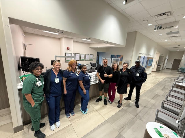 Shriners and Masonic Lodge members at Marathon Fishermen's Hospital, having served corned beef and cabbage to first responders for St. Patrick's Day.