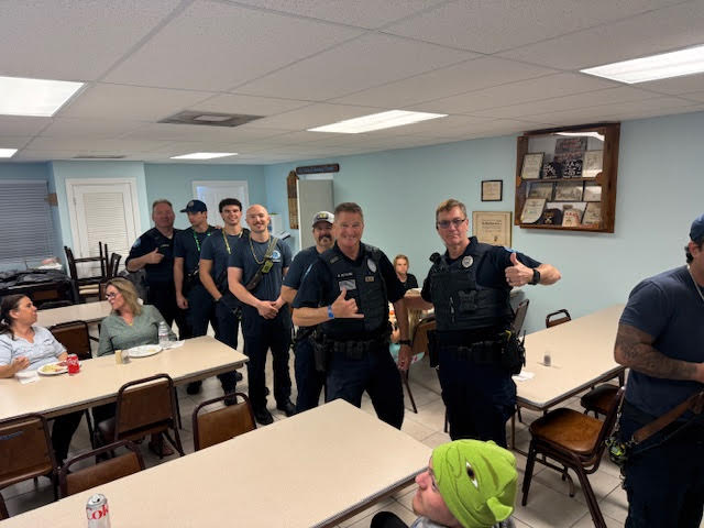 Marathon first responders gathered for a corned-beef meal served by the Shrine Club and the Masonic Lodge.